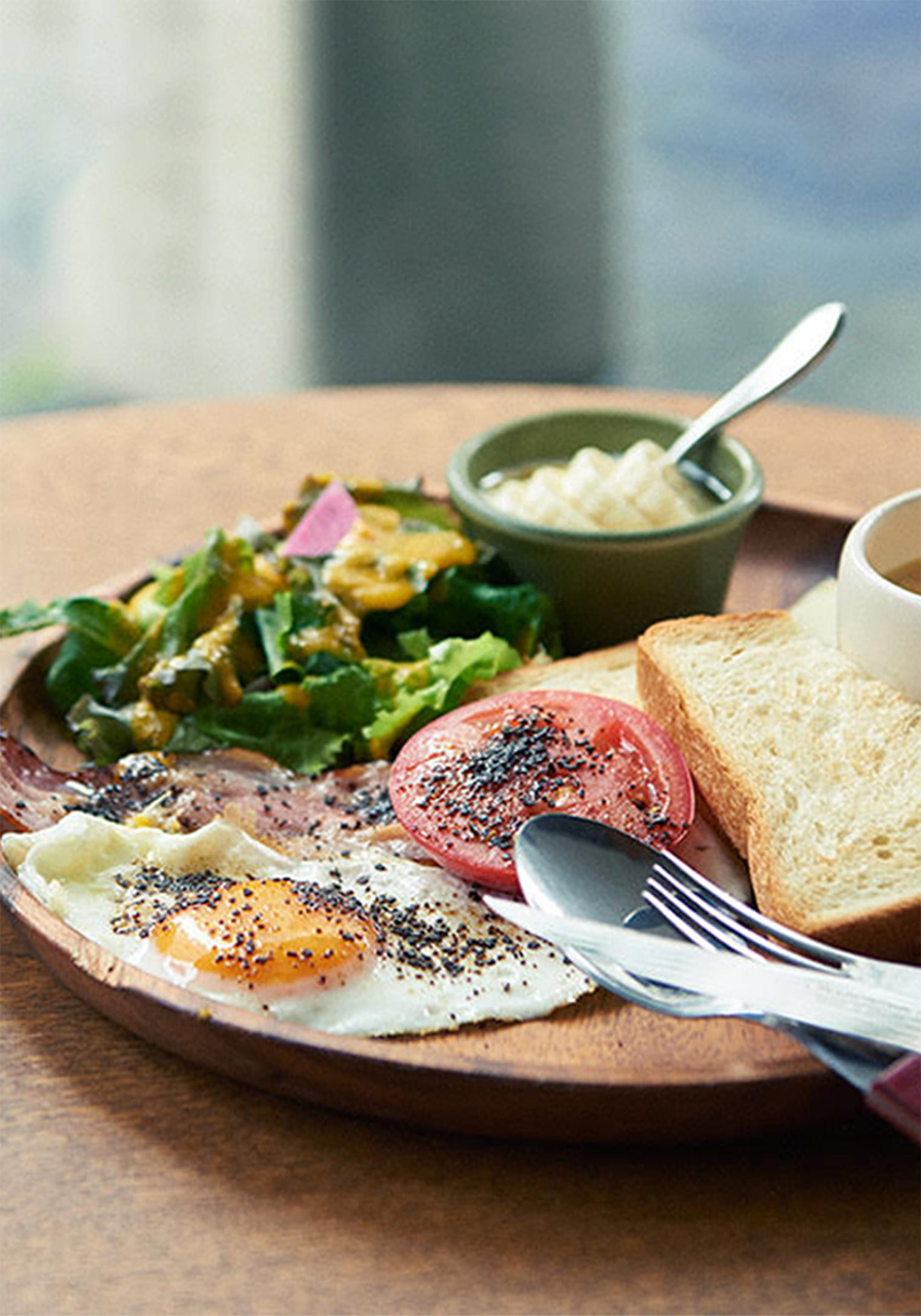 美味しそうな朝食の写真です